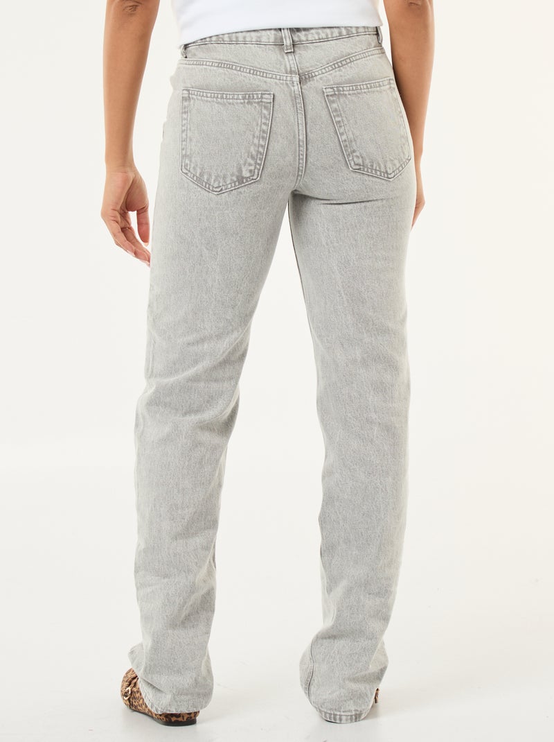 Jeans dritti regular fit in cotone - L28 Grigio - Kiabi