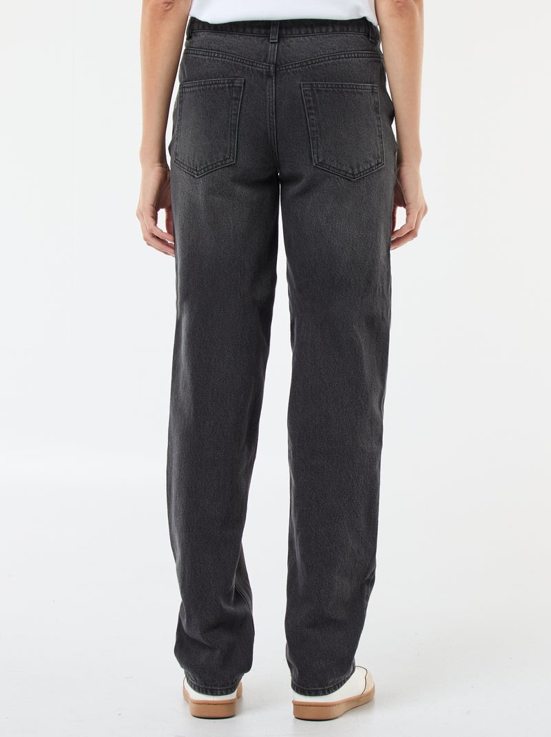 Jeans dritti regular fit in cotone - L28 Nero - Kiabi