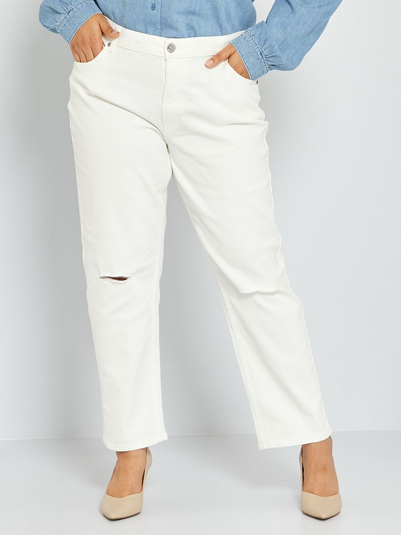 Jeans dritti stretch bianco - Kiabi