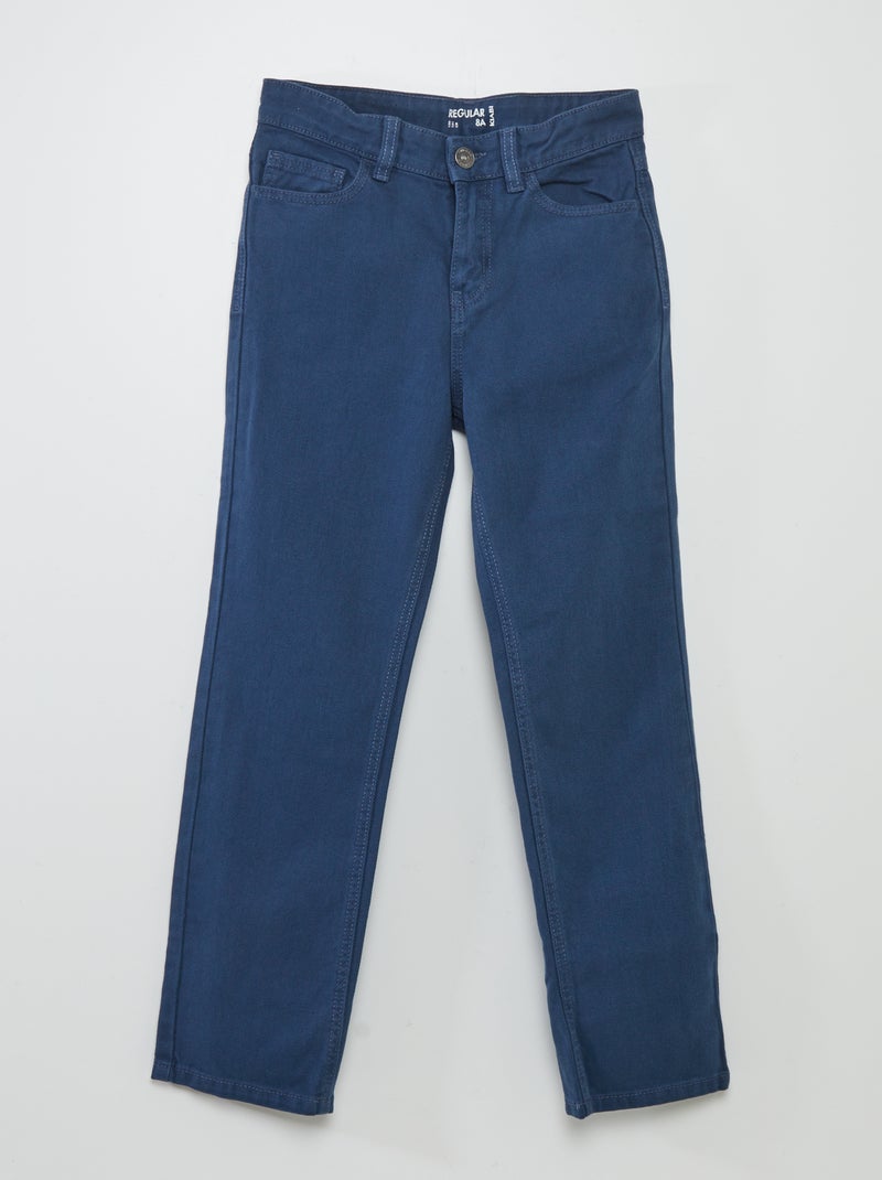 Jeans dritti tinta unita BLU - Kiabi