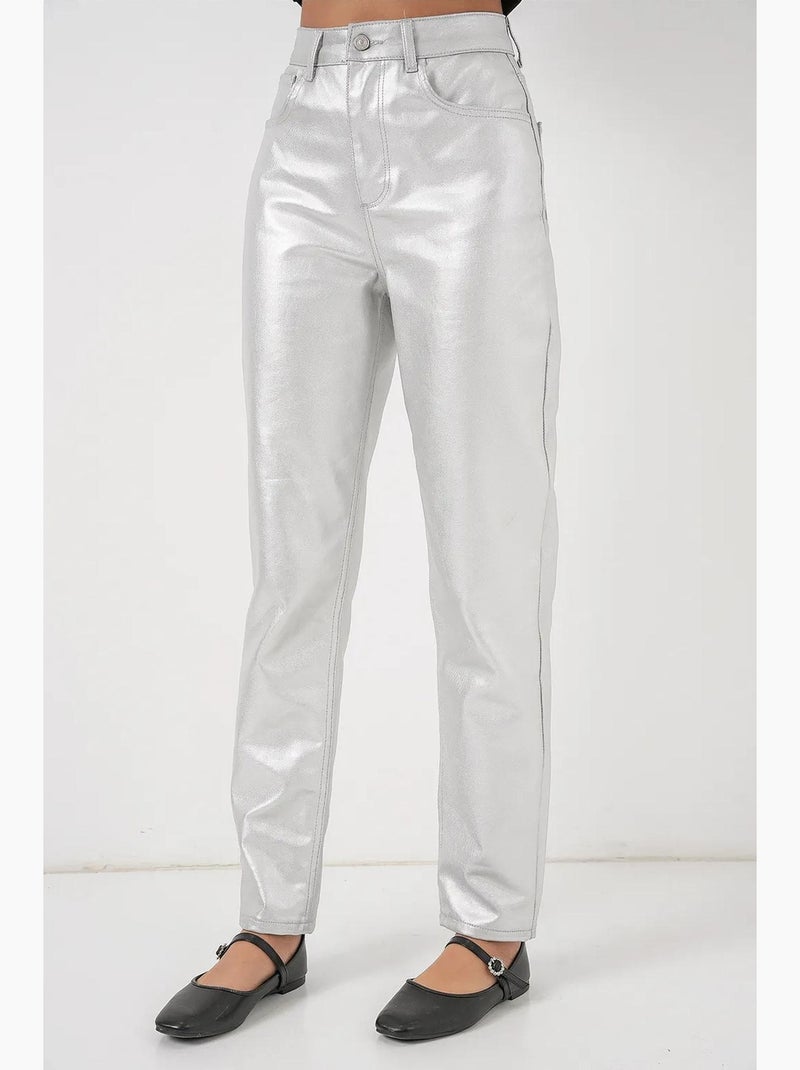 Jeans dritti vita alta bdart Argento - Kiabi