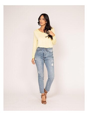 Jeans dritti vita alta ELOISE