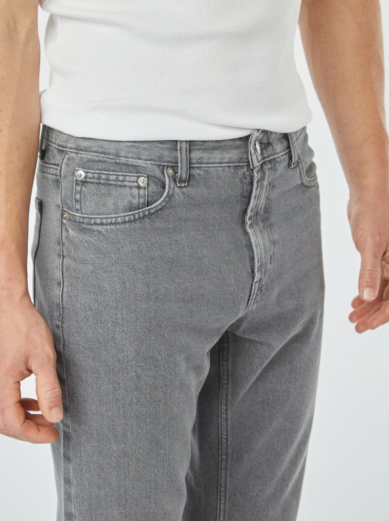 Jeans dritto a 5 tasche - L30 GRIGIO - Kiabi