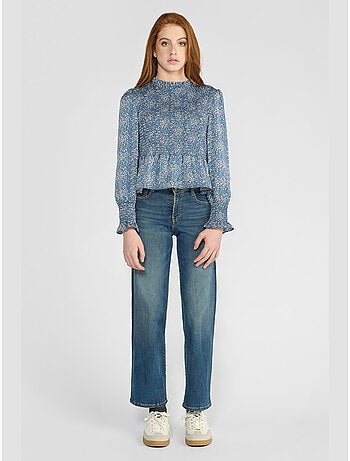 Jeans dritto pulp slim vita alta, lunghezza 34