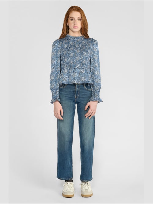 Jeans dritto pulp slim vita alta, lunghezza 34 - Kiabi Jeans dritto pulp slim vita alta, lunghezza 34 - Kiabi