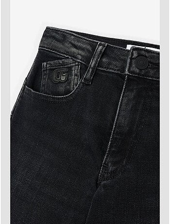 Jeans dritto pulp slim vita alta, lunghezza 34