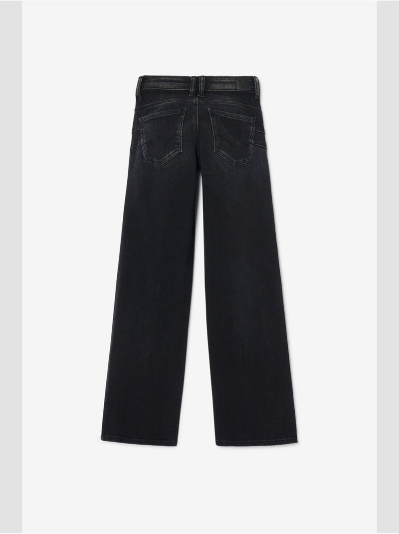 Jeans dritto pulp slim vita alta, lunghezza 34 Nero - Kiabi