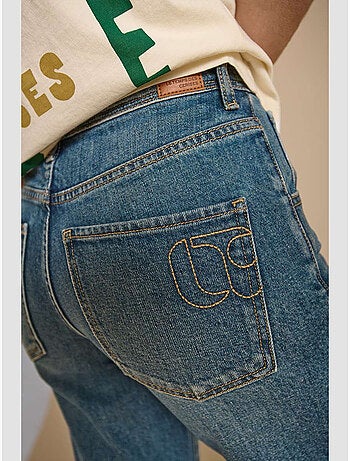 Jeans dritto revers, lunghezza 34