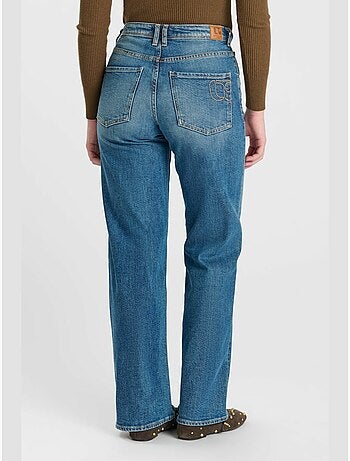 Jeans dritto revers, lunghezza 34