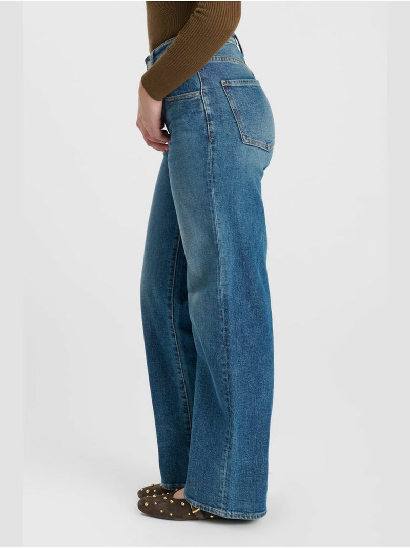 Jeans dritto revers, lunghezza 34 Blu - Kiabi