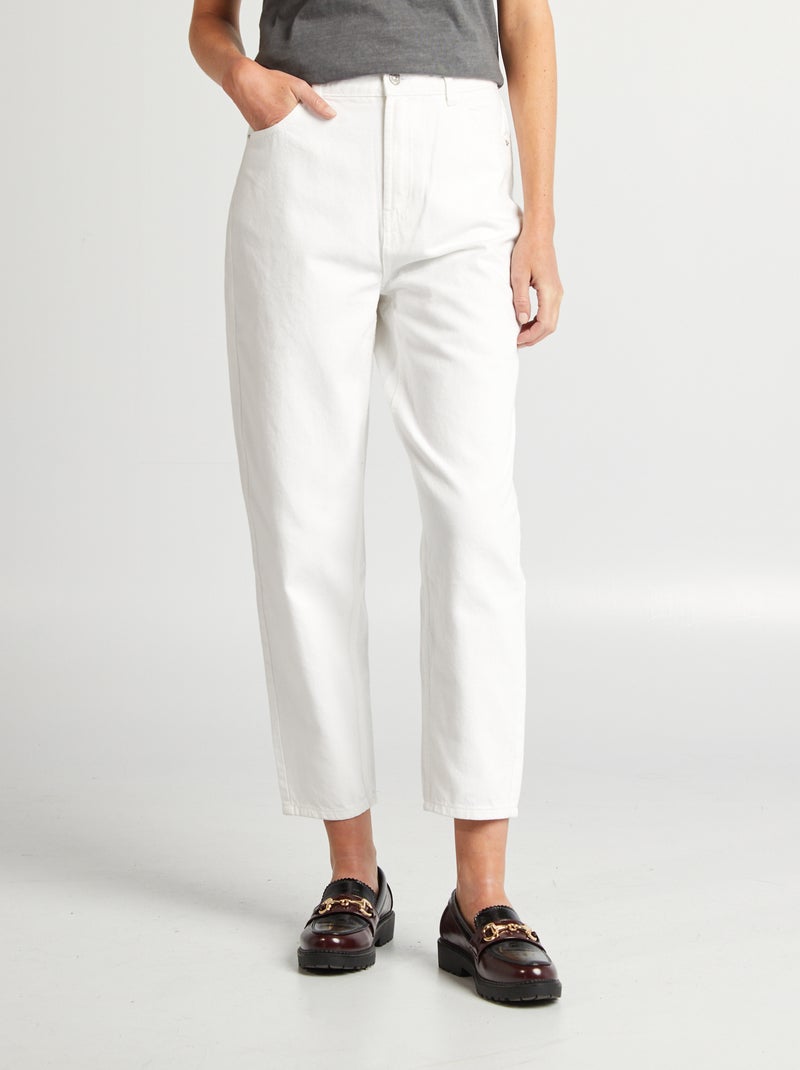 Jeans fit barrel bianco - Kiabi