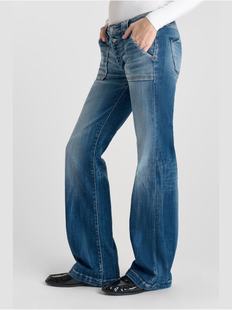 Jeans flare flare, lunghezza 34 Blu - Kiabi