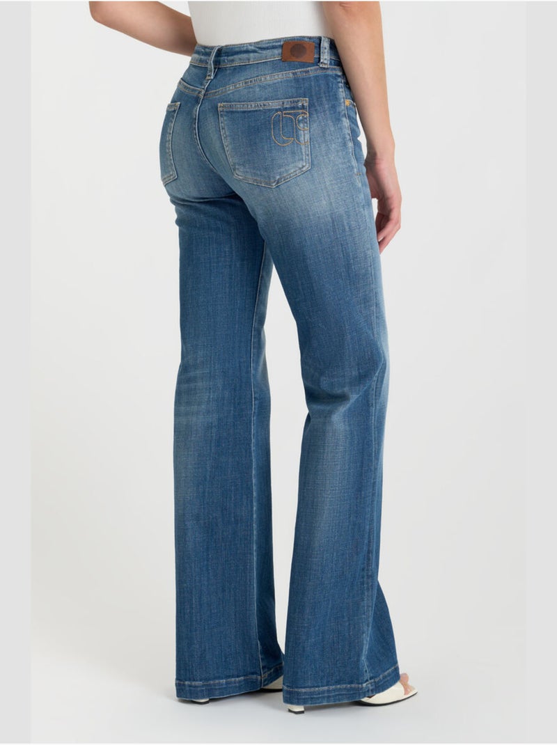 Jeans flare flare, lunghezza 34 Blu - Kiabi