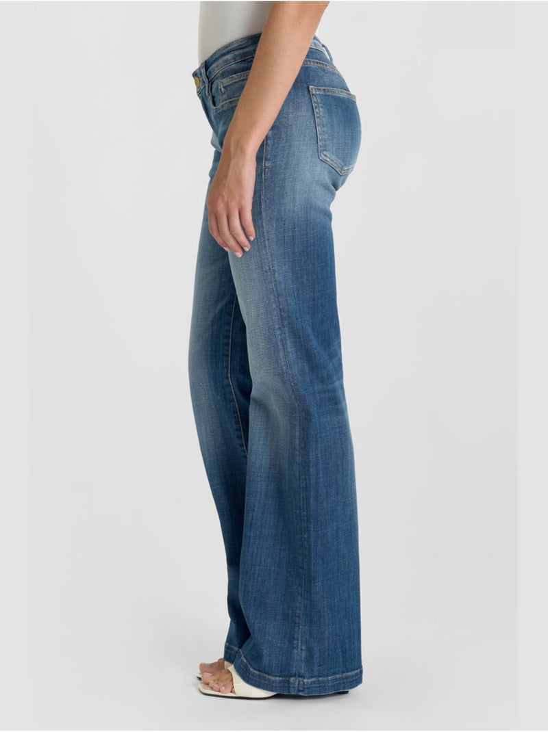 Jeans flare flare, lunghezza 34 Blu - Kiabi