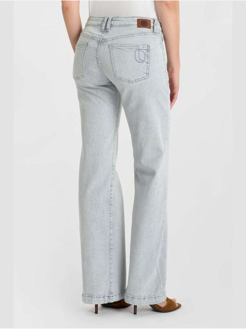 Jeans flare flare, lunghezza 34 Grigio - Kiabi