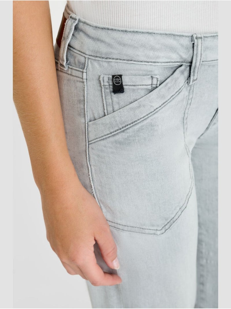 Jeans flare flare, lunghezza 34 Grigio - Kiabi