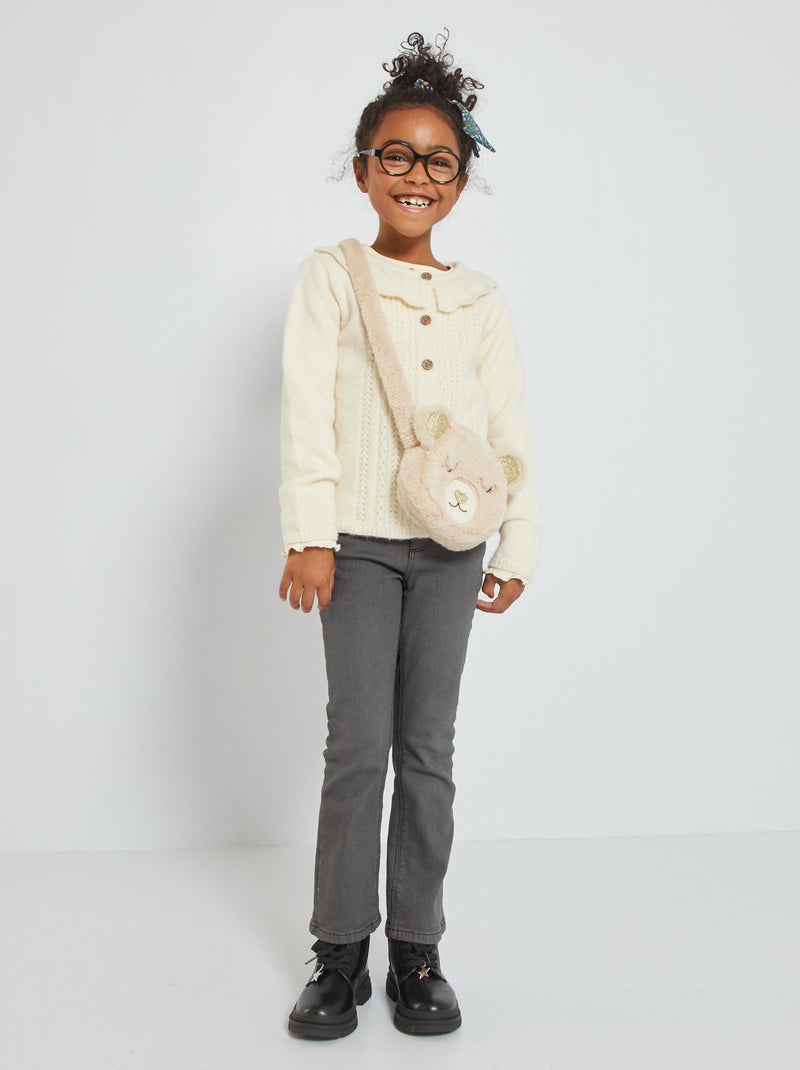 Pepe Jeans - Jeans Slim Flare A Vita Alta Per Bambina 14 Anni, Lavaggio Grigio Sbiadito, 92% Cotone