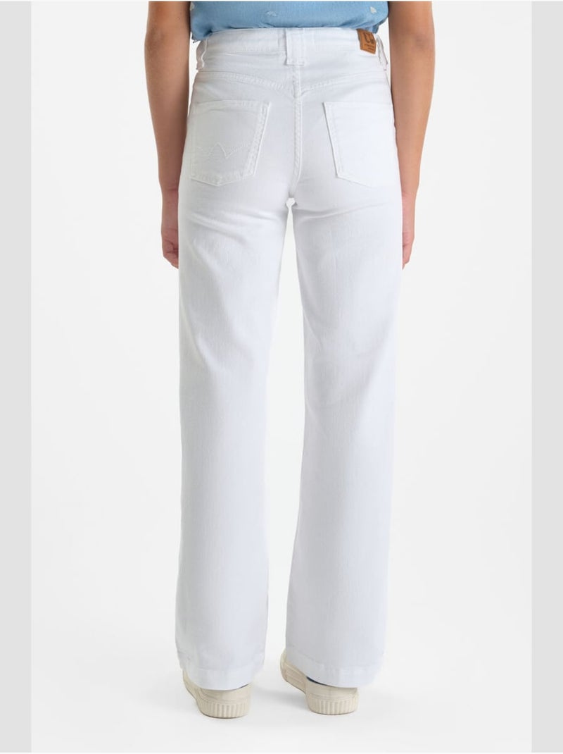 Jeans  flare, lunghezza 34 Bianco - Kiabi