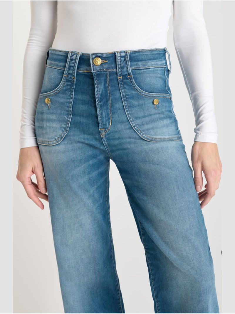 Jeans flare , lunghezza 34 Blu - Kiabi