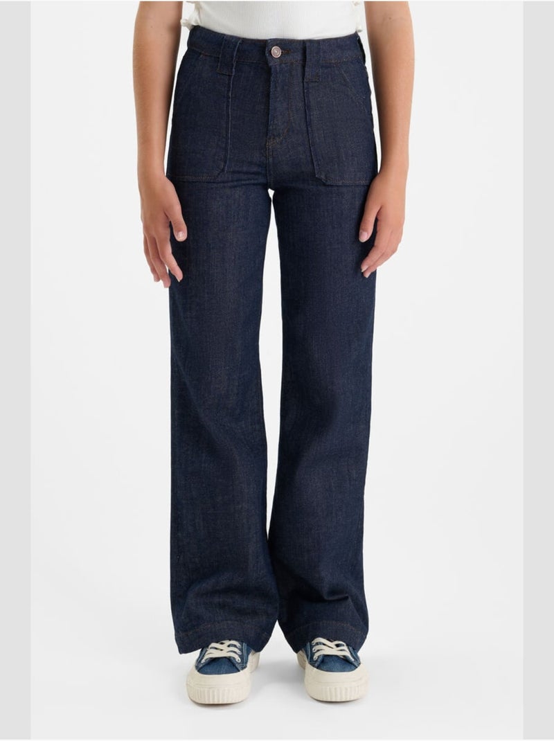 Jeans  flare, lunghezza 34 Blu - Kiabi