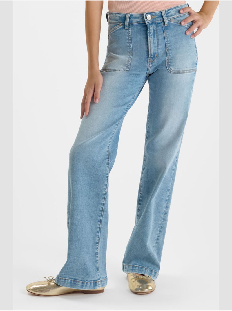 Jeans  flare, lunghezza 34 Blu - Kiabi