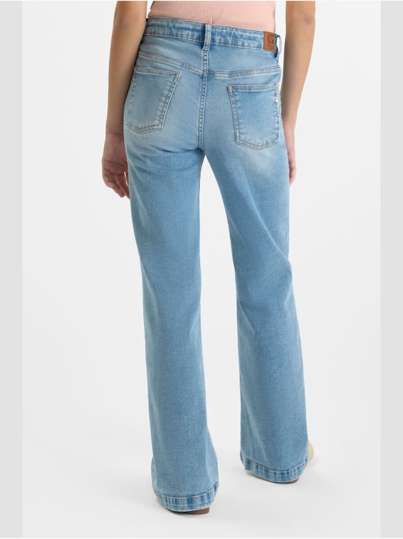 Jeans  flare, lunghezza 34 Blu - Kiabi