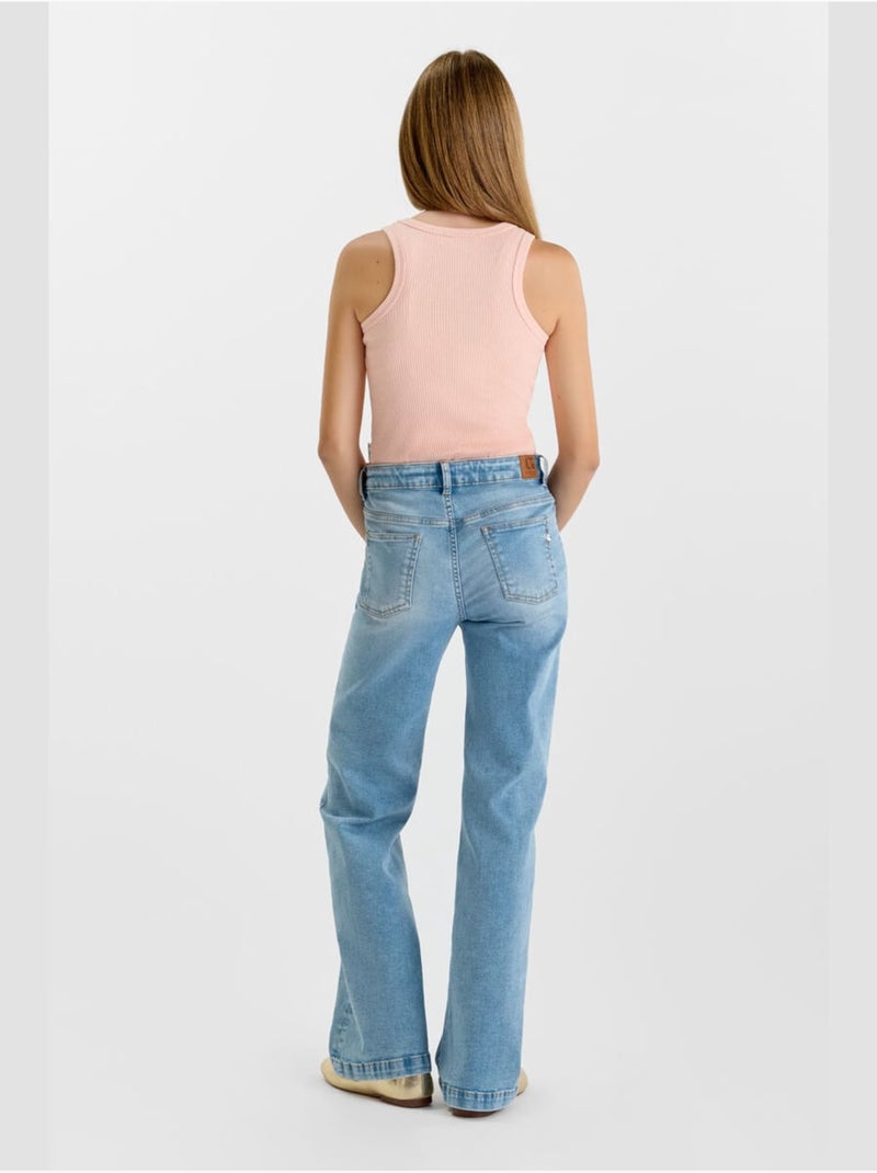 Jeans  flare, lunghezza 34 Blu - Kiabi