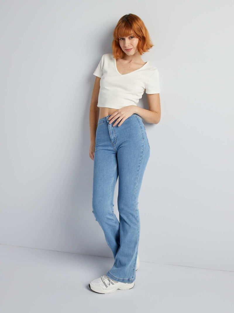 Jeans flare/bootcut a vita alta BLU - Kiabi