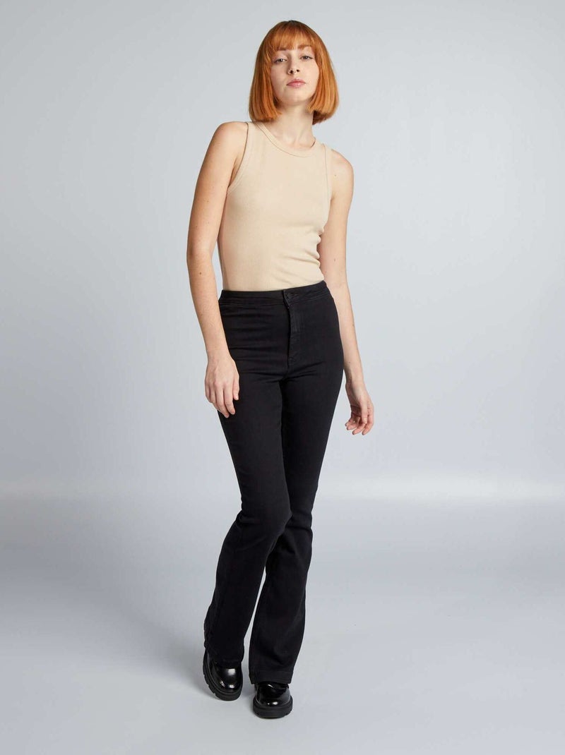 Jeans flare/bootcut a vita alta NERO - Kiabi