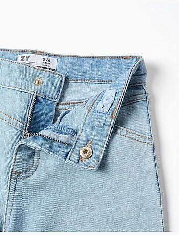 Jeans in cotone a gamba larga