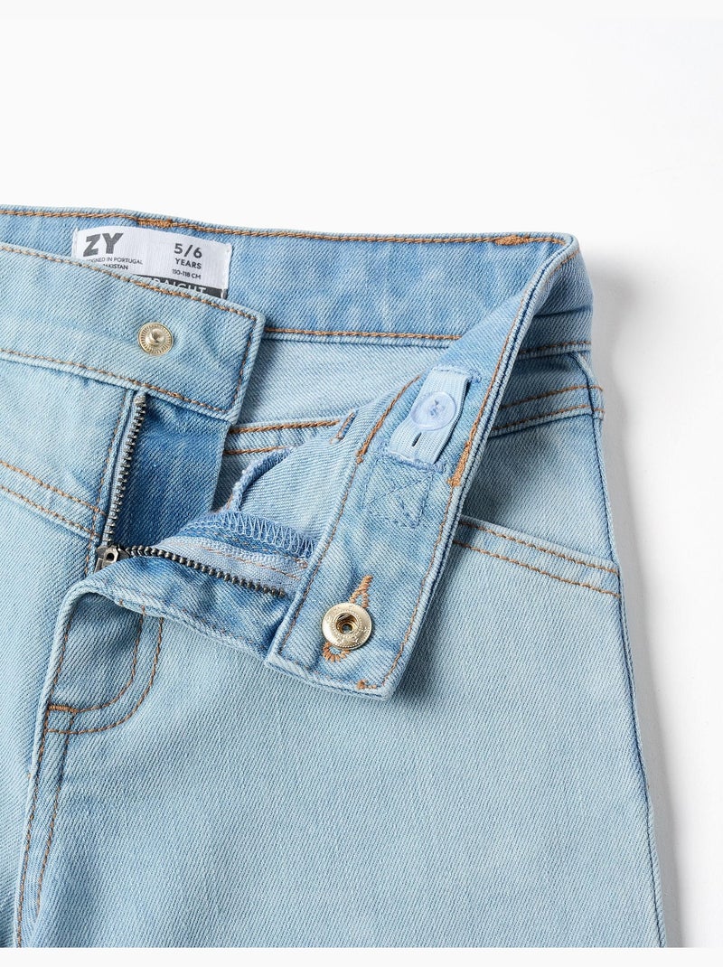 Jeans in cotone a gamba larga Blu chiaro - Kiabi