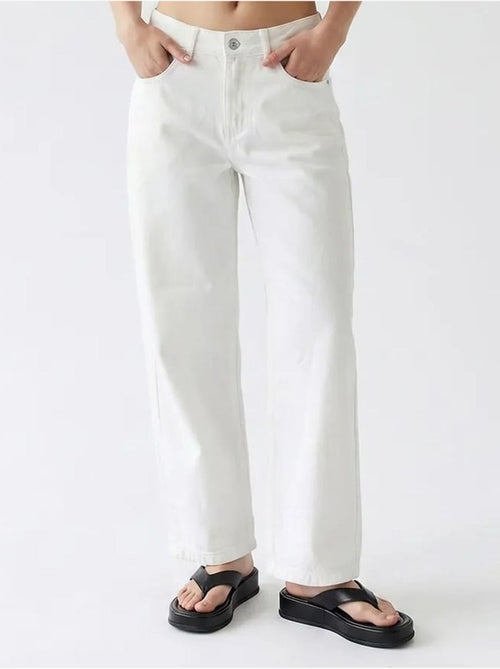 Jeans in cotone a vita alta a gamba ampia mixray - Kiabi Jeans in cotone a vita alta a gamba ampia mixray - Kiabi