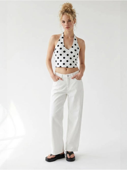 Jeans in cotone a vita alta a gamba ampia mixray - Kiabi Jeans in cotone a vita alta a gamba ampia mixray - Kiabi