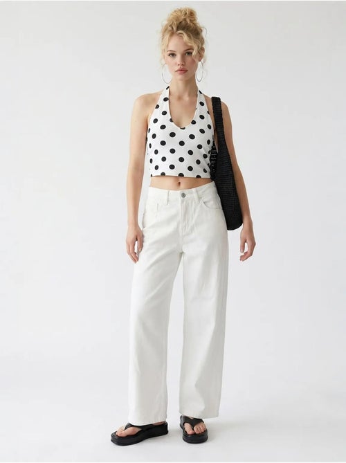 Jeans in cotone a vita alta a gamba ampia mixray - Kiabi Jeans in cotone a vita alta a gamba ampia mixray - Kiabi