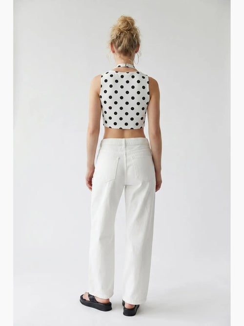 Jeans in cotone a vita alta a gamba ampia mixray - Kiabi Jeans in cotone a vita alta a gamba ampia mixray - Kiabi