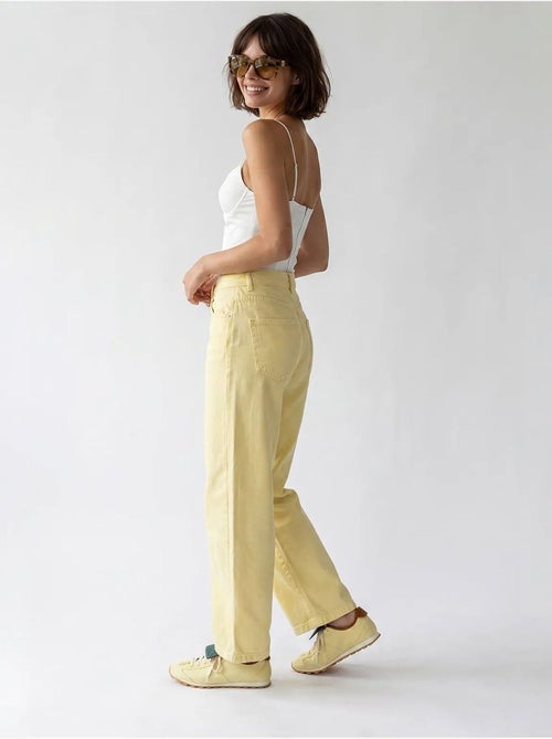 Jeans in cotone a vita alta a gamba ampia mixray - Kiabi Jeans in cotone a vita alta a gamba ampia mixray - Kiabi