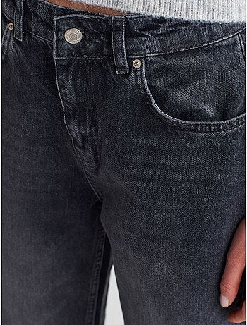 Jeans in cotone a vita alta a gamba dritta dilvin