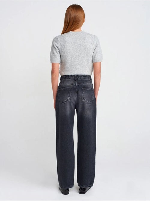 Jeans in cotone a vita alta a gamba dritta dilvin - Kiabi Jeans in cotone a vita alta a gamba dritta dilvin - Kiabi