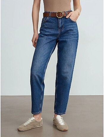Jeans in cotone a vita bassa a gamba dritta dilvin