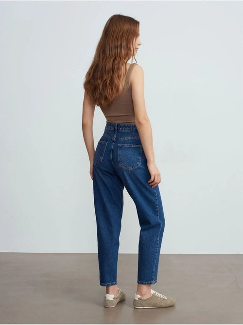 Jeans in cotone a vita bassa a gamba dritta dilvin - Kiabi