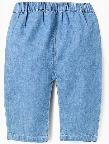Jeans in cotone con cintura elastica