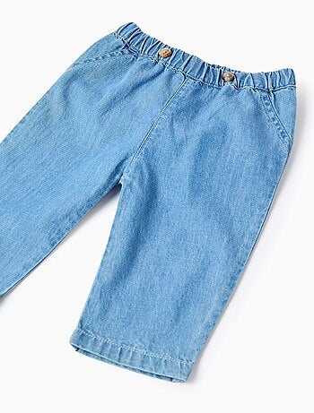 Jeans in cotone con cintura elastica