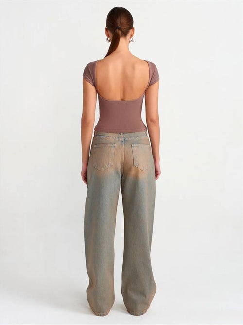 Jeans in cotone da donna a vita media e gamba ampia dilvin - Kiabi Jeans in cotone da donna a vita media e gamba ampia dilvin - Kiabi