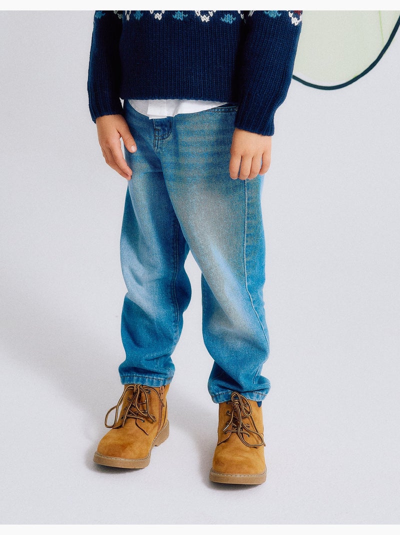 Jeans in demin straight Blu Blu - Kiabi