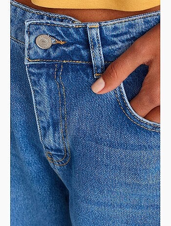 Jeans in denim a gamba ampia a vita alta dilvin