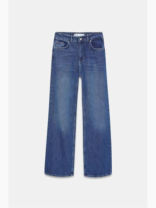 Jeans in denim a gamba ampia a vita alta dilvin - Kiabi