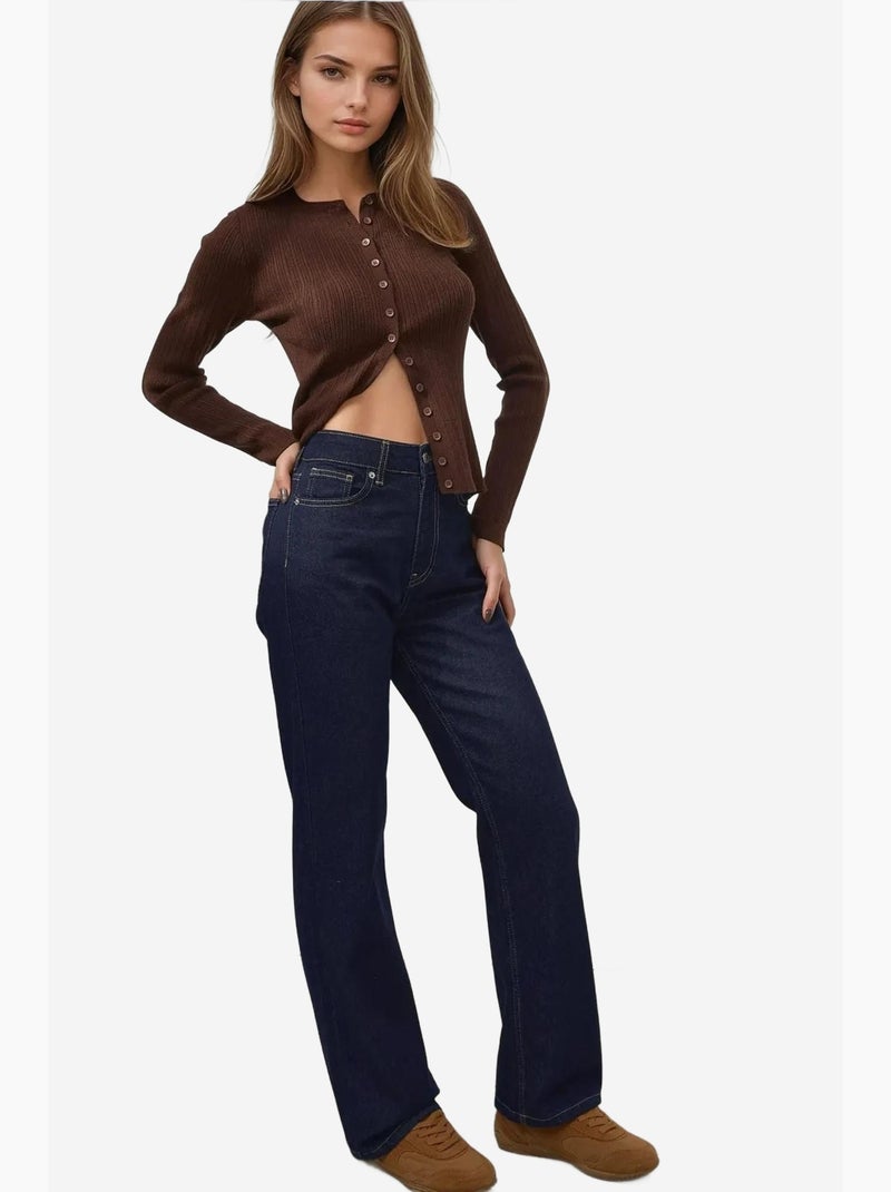 Jeans in denim a gamba dritta hiccup Blu grigiastro - Kiabi