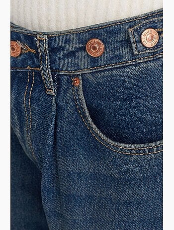 Jeans in denim a vita alta a gamba ampia dilvin