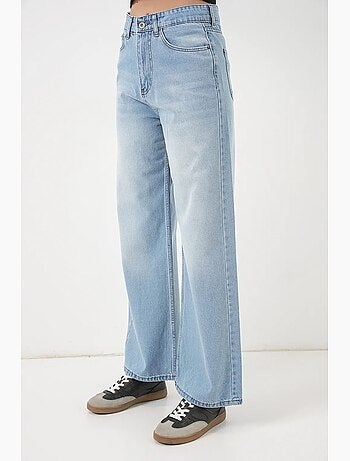 Jeans in denim a vita alta loose fit a gamba ampia bdart