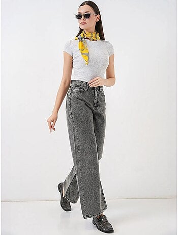 Jeans in denim a vita alta loose fit a gamba ampia bdart